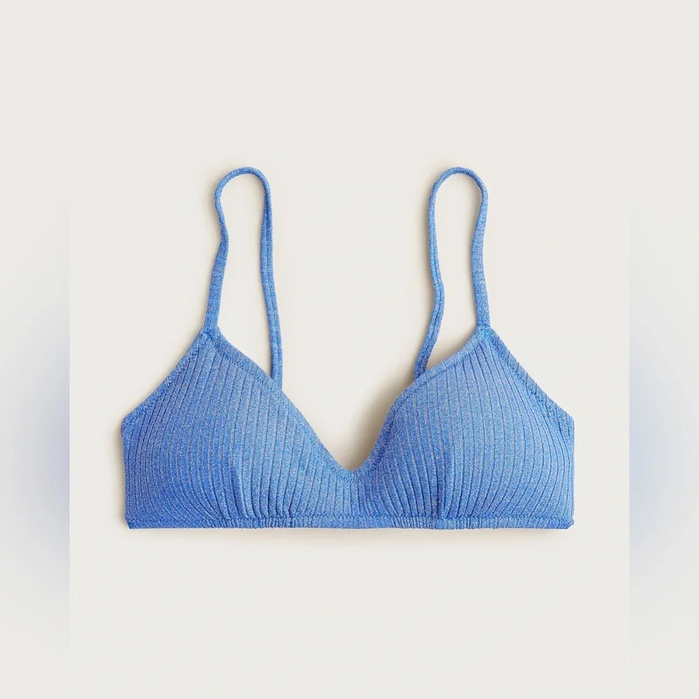 NWT J.Crew Odessa Bikini Top & Hallie Bikini Bottom in Sparkle Rib